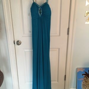 Slip Style Blue Prom Dress